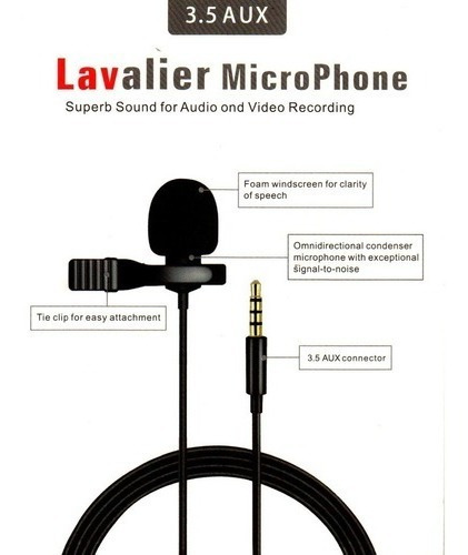 Imagen 3 de 3 de Microfono Balita Alta Calidad Estereo Plug 3.5 Mm 1.5 Mts