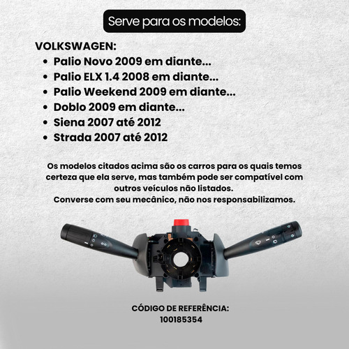 Chave De Seta Fiat Palio Novo/weekend E Doblo 2009 A 2012
