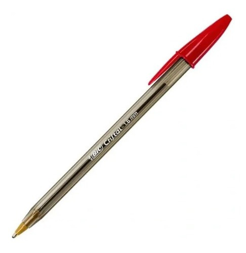 Bolígrafo Bic Cristal Intenso 1.6 Mm Roja Cbb-12r /v Color de la tinta Rojo