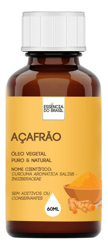  Óleo Vegetal Açafrão 60ml - Aromaterapia Natural E Puro