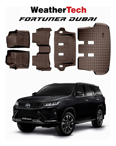 Alfombras Weathertech Fortuner Dubai Cocoa 