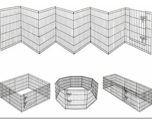 Corral Para Mascota Plegable De 6 Paneles De Metal Jaula