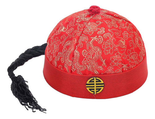 Sombrero Oriental Chino Con Qing, Gorro Tradicional Para