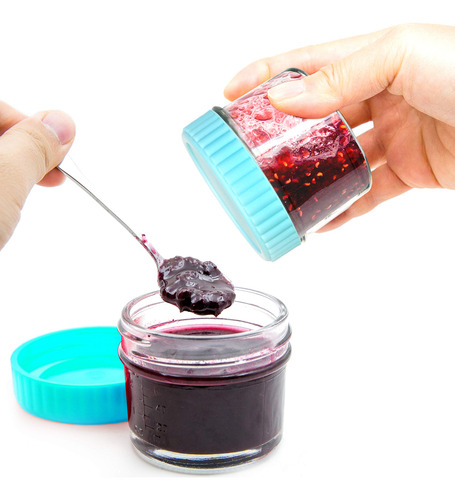 Recipientes De Vidrio Apilables Para Bebés 4 Oz Paquete 8 Un