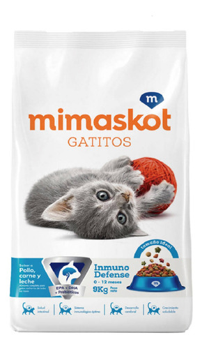 Mimaskot, Pollo, Carne Y Leche, Gatitos 0 A 12 Meses 9kg