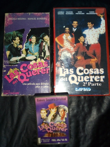 Las Cosas Del Querer 1 Y 2 Filmes Vhs + Banda Sonora Casete 