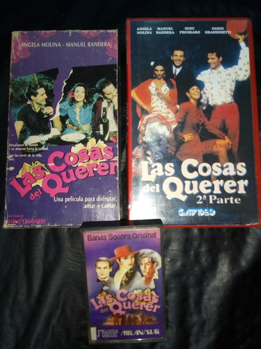 Las Cosas Del Querer 1 Y 2 Filmes Vhs + Banda Sonora Casete (Usado)