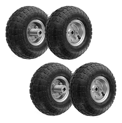 Pack 4 Rueda Inflables 10 Pulgadas Yegua Carro