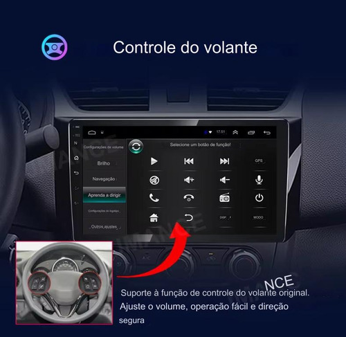 Player De Navegação Automotiva De 9 Polegadas Com Carplay