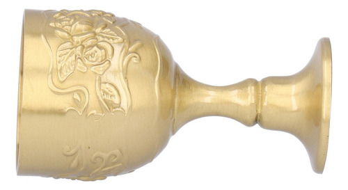 Vintage Latón Real Caliz En Relieve Rosa Leche Té Vi