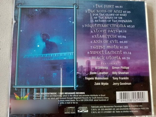 Cd Derek Sherinian - Black Utopia C/ Zakk Wylde Malsmteen (Usado)