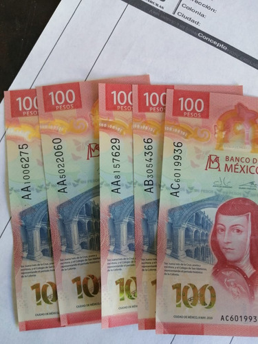 Billetes Nuevos De 100 Pesos