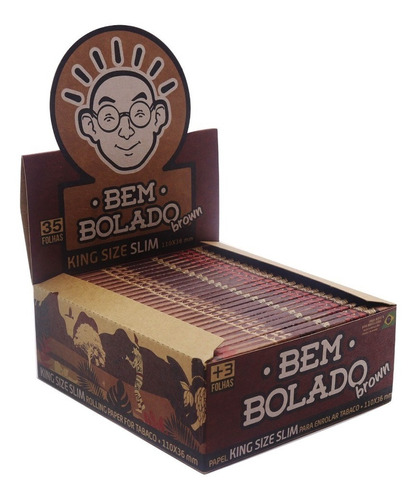 Seda Bem Bolado Brown King Size Slim Com 50 Livretos