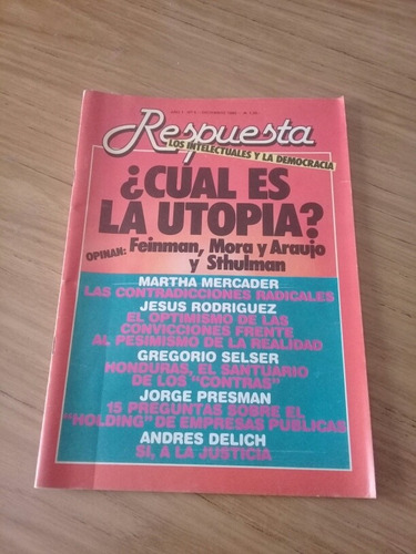 Revista Respuesta N° 6 Diciembre 1986 Utopía 