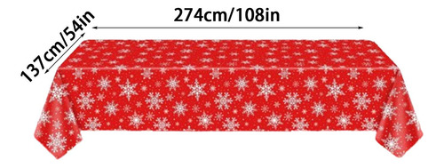 Mantel Con Diseño De Copo De Nieve Para Fiesta De Navidad, P