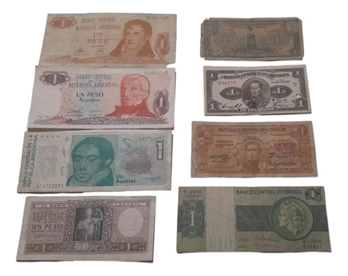 Billetes De 1 Peso De Distintos Países
