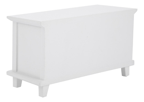 Mueble De Madera En Miniatura Blanco Blanco A Escala 1:12