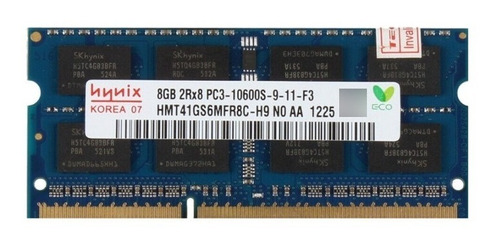 Memoria 8gb 1333 Mhz Pc3 10600s Ddr3 Sodimm Laptop Nuevo