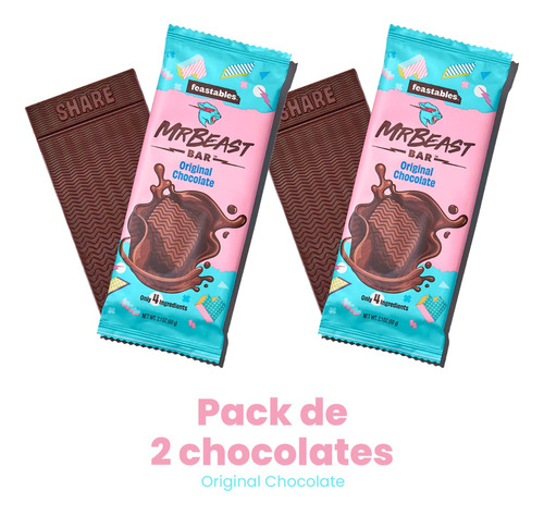 Chocolates Mr Beast Pack De 2 Chocolates