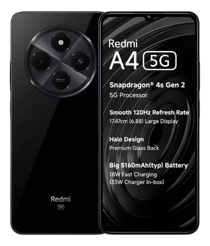 Telefono Celular Xiaomi Redmi A4 5g 128gb Dual Sim 4gb Negro Negro