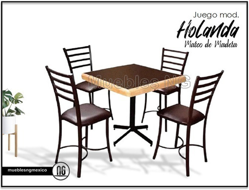 Juego De Comedor Para Restaurante Y Comercio Mod, Hol/mma