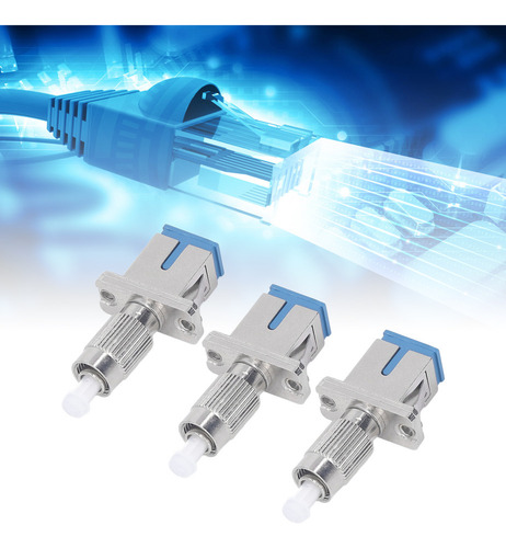 Adaptador Fc A Sc Hembra, 3 Piezas, Conector De Fibra Óptica