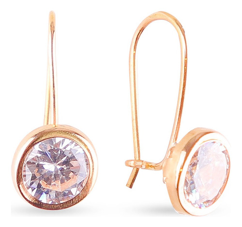 Aros De Oro 18k Colgantes Con Piedra Rrpcogerecb010