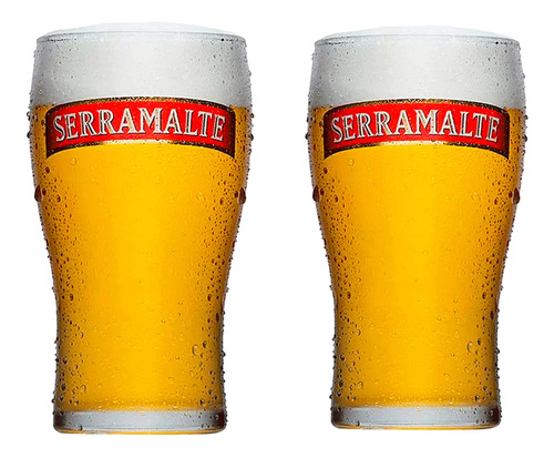 Kit Com 2 Copos Para Cerveja Serramalte - 340 Ml