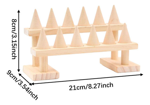 Organizador De Joyería De Anillo De 2 Nivel 21cmx9cmx8cm