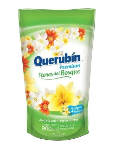 Imagen 1 de 1 de Suavizante Querubín Premium Flores del bosque repuesto 900 ml