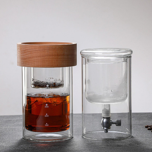 Cafetera De Goteo De Hielo De Vidrio, Tetera Para Té Y