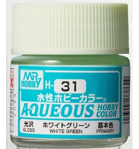 Mr Hobby Aqueous H31 Gloss White Green Blanco Verdoso