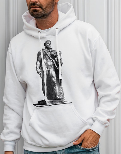 Sudadera Con Gorro Hércules Grecia Roma Diseño Lápiz Dios