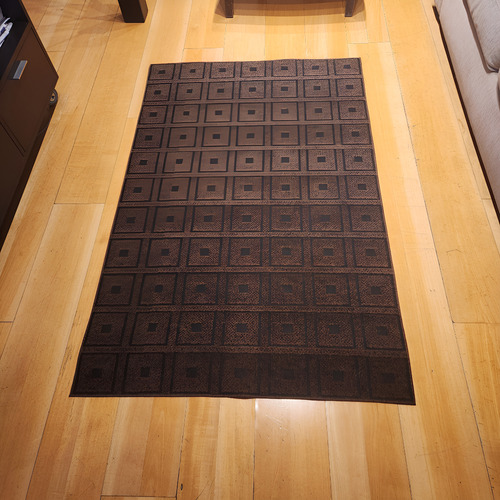 Alfombra Carpeta Moderna Diseño Cuadrados Textura En Relieve 1.5 M 1 M Moderna Relieve Marrón