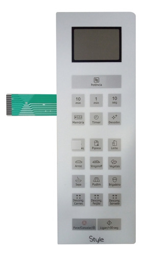 Membrana Painel Panasonic Microondas Nn-st654w Nnst654