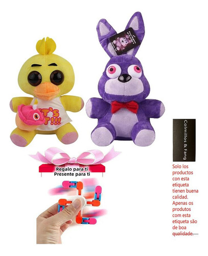 Xik Pack De 2 Felpa Fnaf Bonnie Freddy Toys, Bonito Juego