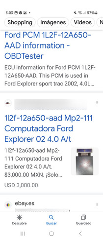 Computadora Ford Explorer 2002 Motor 4.0 