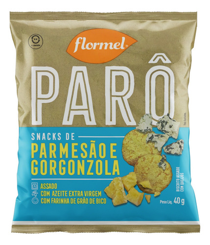 Snack Flormel Parô parmesão e gorgonzola 40 g