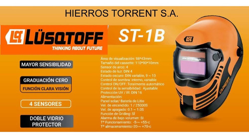 Imagen 5 de 8 de Careta Mascara Fotosensible Lusqtoff Soldar St-1b Batman