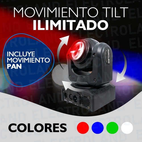 Cabezal Movil Led Doble Wash Rgbw 4x10w + Beam 1x10w Rgbw