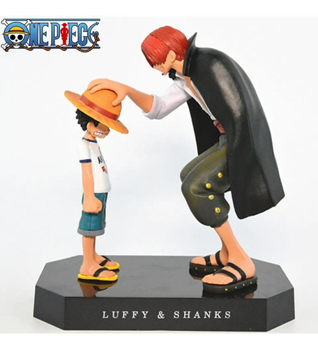 Estátua Monkey D. Luffy E Shanks One Piece 18 cm
