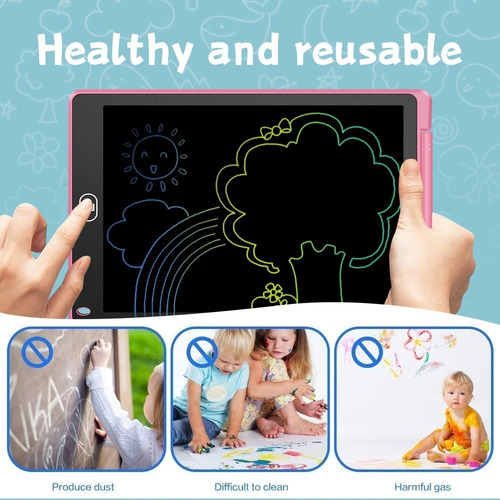 Lousa Digital Infantil Lcd Colorida 12 Polegadas Cor Azul
