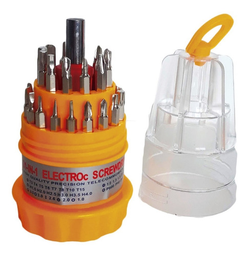 Set Destornilladores Perillero 31 Pcs Estuche Tubo Electroni