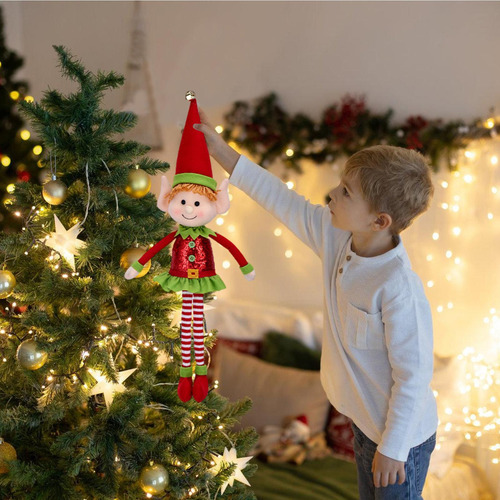 Duendes Navideños De Peluche Adornos De Muñeca Con Pierna La