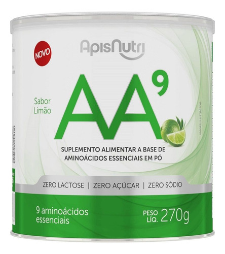 Aa9 Aminoácidos Essenciais (270g) - Sabor: Limão Limão