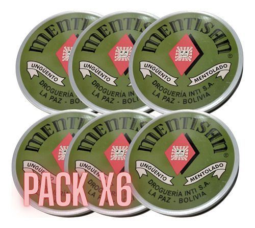Mentisan Boliviano Grande Pack X6 Unguento Original Original