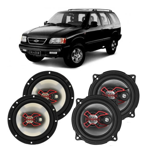 Kit Alto Falante Gm Blazer 1995 A 1998 Bravox 200w 4 Portas