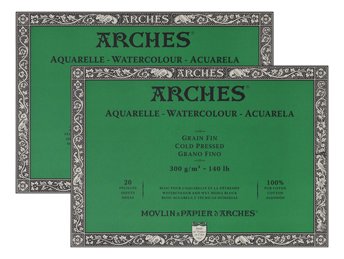 Arches Bloque De Papel De Acuarela, Prensa En Frío, 7 X 10.