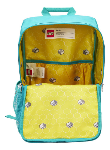 Mochila Lego Brick Teal Para Escola, Viagens E Trabalho