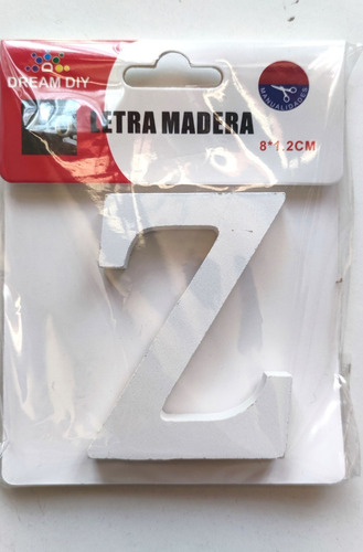 Letras De Madera Decorativas  Z De 8x1,2cm